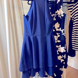 DRESS SALE $15 Deep blue halter dress with open back